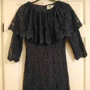 Dainty Jewells Navy Lace Antebellum Dress
